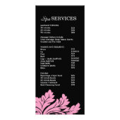 Publicitaire Tarif Salon et Spa et carte en rack (Dos)