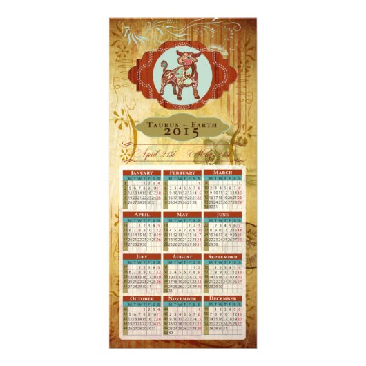 Publicitaire ZODIAQUE Taureau - Rackcard / Carte postale / Cale (Devant)