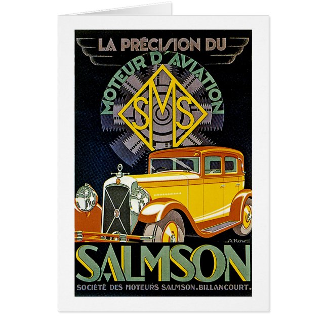 Publicité ancienne pour automobile Salmson (Devant)