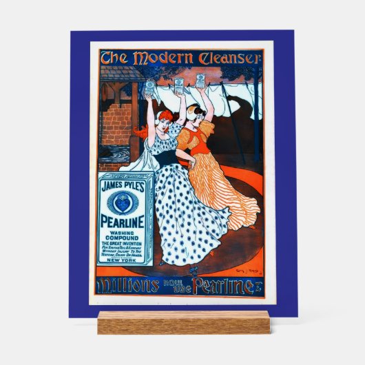 "Publicité ancienne pour Pearline Cleanser" (Recto)