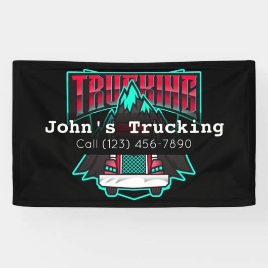 Publicité Camionnage Entreprise Bannière commercia (Horizontal)