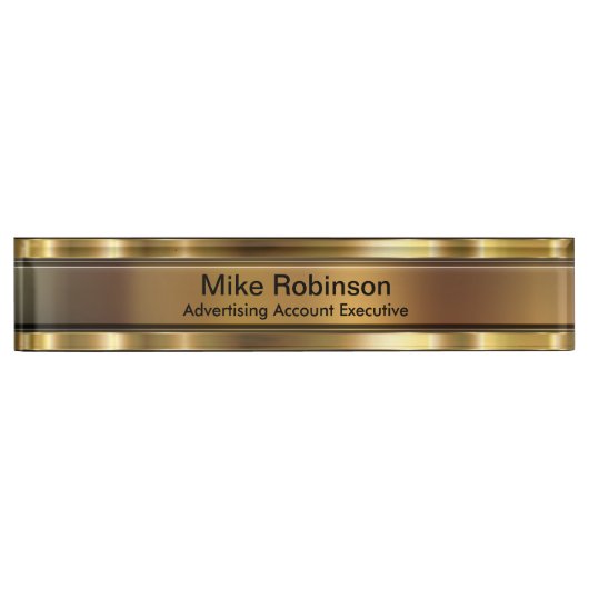 Publicité classique Bureau exécutif Nom Plaque (Devant)