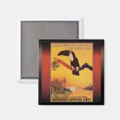 Publicité de croisière de Hambourg Magnet Vintage (Recto/Verso)