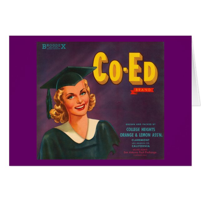 Publicité de cru d'oranges de marque de Co Ed (Devant horizontal)