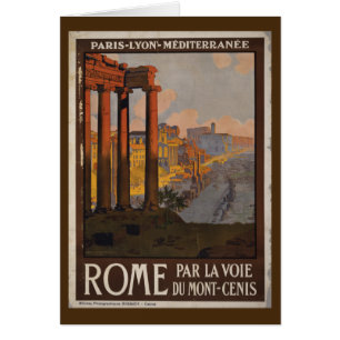 Publicité de voyage vintage du Forum Romain