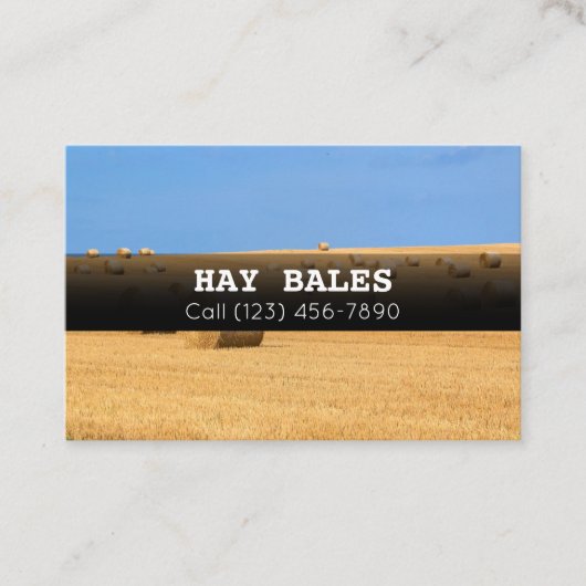 Publicité Hay Bales À Vendre Entreprise Carte de v (Devant)