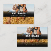 Publicité Hay Bales À Vendre Entreprise Carte de v (Devant / Derrière)