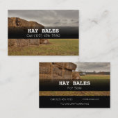 Publicité Hay Bales À Vendre Entreprise Carte de v (Devant / Derrière)