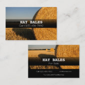 Publicité Hay Bales À Vendre Entreprise Carte de v (Devant / Derrière)