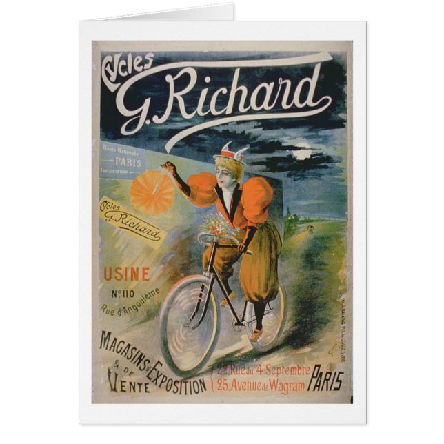 Publicité par affichage "G. Richard Cycles", Paris (Devant)