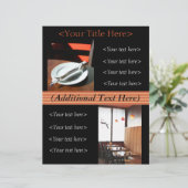 Publicité personnalisée pour le restaurant / Flyer (Debout devant)