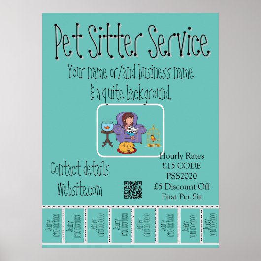 Publicité Poster Poster Pet Sitter Service2 (Devant)