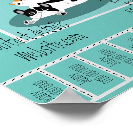 Publicité Poster Service de Sitter pour animaux de (Coin)