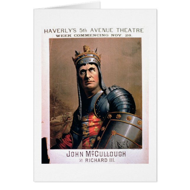 Publicité pour 'John McCullough comme Richard III (Devant)
