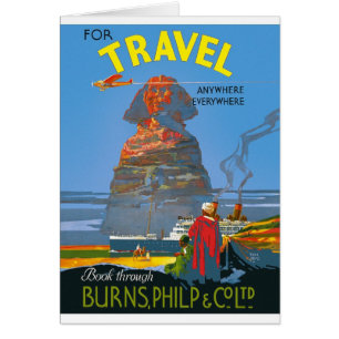 Publicité vintage Egypt Air Travel