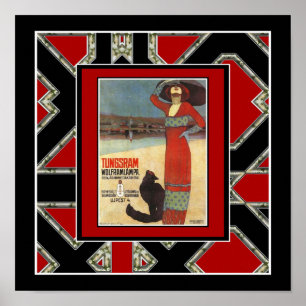 Publicités anciennes sur affiche Ampoules Tungsram