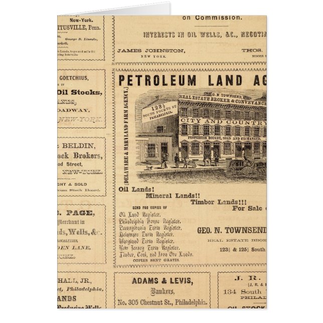 Publicités pétrolières de New York et de Pennsylva (Devant)