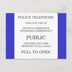 Publiek Call Box sign Briefkaart