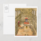 Publiek Chapel in het Vaticaan (kleurengraving) Briefkaart (Voorkant / Achterkant)