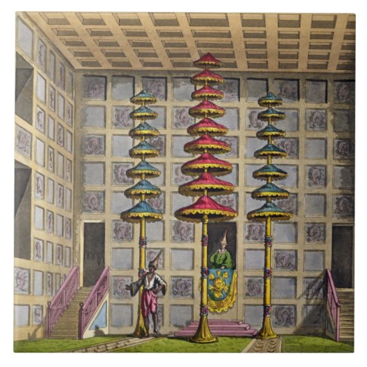 Publiek Hall, Cochin China, bord 88 van Le Cos. Tegeltje (Voorkant)