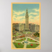 publiek plein Cleveland Ohio Poster (Voorkant)