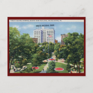 Publiek plein, Wilkes-Barre PA  Briefkaart