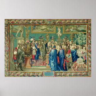 Publiek toegekend door Louis XIV aan de graaf Poster