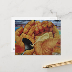Publieke gronden surreële collage briefkaart