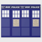 Publieke telefooncel van politie cadeaupapier (Vlak)