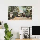 Publieke tuin ingang naar metro poster (Thuiskantoor)