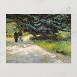 Publieke tuin met paar door Vincent van Gogh Briefkaart