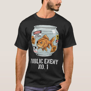 Publieke Vijand Nr 1 Taai Goudvis Cartoon T-shirt