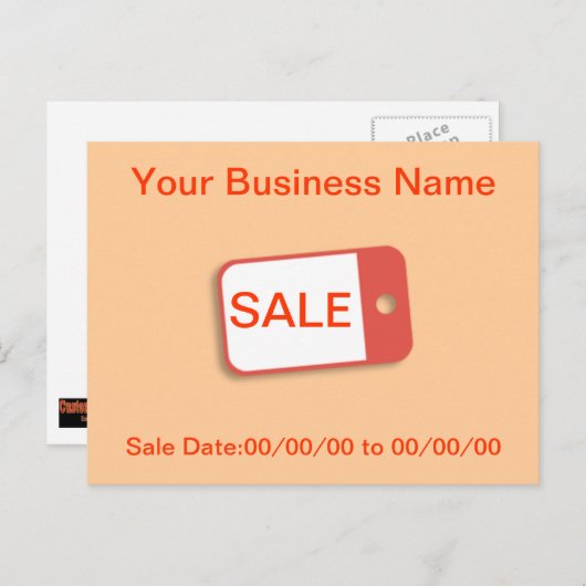 Publier la carte postale de vente (Devant / Derrière)