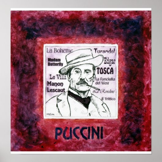 PUCCINI-afdruk Poster (Voorkant)