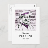 Puccini Briefkaart (Voorkant / Achterkant)