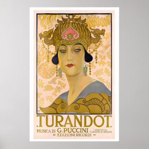 Puccini's Turandot Vintage Operaposter Poster