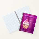 Puce cupcake violet Journal ou Carnet de recette (Intérieur)