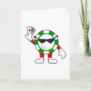 Puce de poker avec cartes Poker