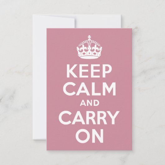 Puce Keep Calm en Carry on (Voorkant)