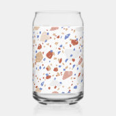 Puces de marbre Motif Terrazzo Rétro Peut Verre (Verso)