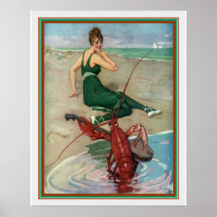 Puck 1914 "Lobster Serenade" 16 x 20 Poster