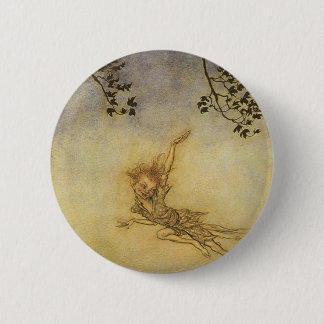 Puck, A Sprite van Arthur Rackham Ronde Button 5,7 Cm