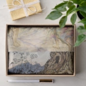 "Puck and a Fairy"-Waterverf van Arthur Rackham Tissuepapier (Geschenk)