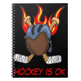 Puck and Stick in Flames, Hockey is OK, Sport Notitieboek