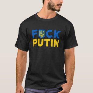 Puck futin anti Poetin Oekraïense vlag T-shirt