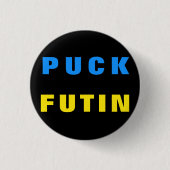 Puck Futin Button Oekraïense vlag steun Oekraïne (Voorkant)