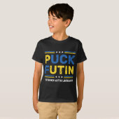 Puck Futin I stand with Ukraine Flag Support T-shirt (Voorkant volledig)