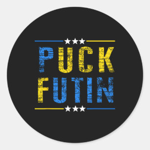 Puck Futin Meme Ik Steun Oekraïne Oekraïense Liefd Ronde Sticker