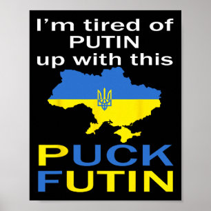 Puck Futin Meme Trots op Oekraïense Oekraïne Kaart Poster