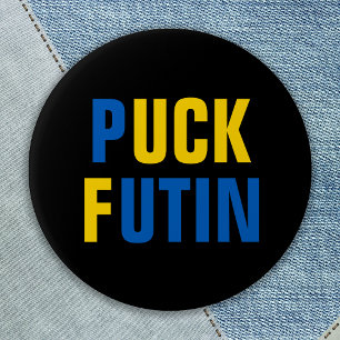 Puck Futin Ukraine steunt Oekraïne Ronde Button 5,7 Cm